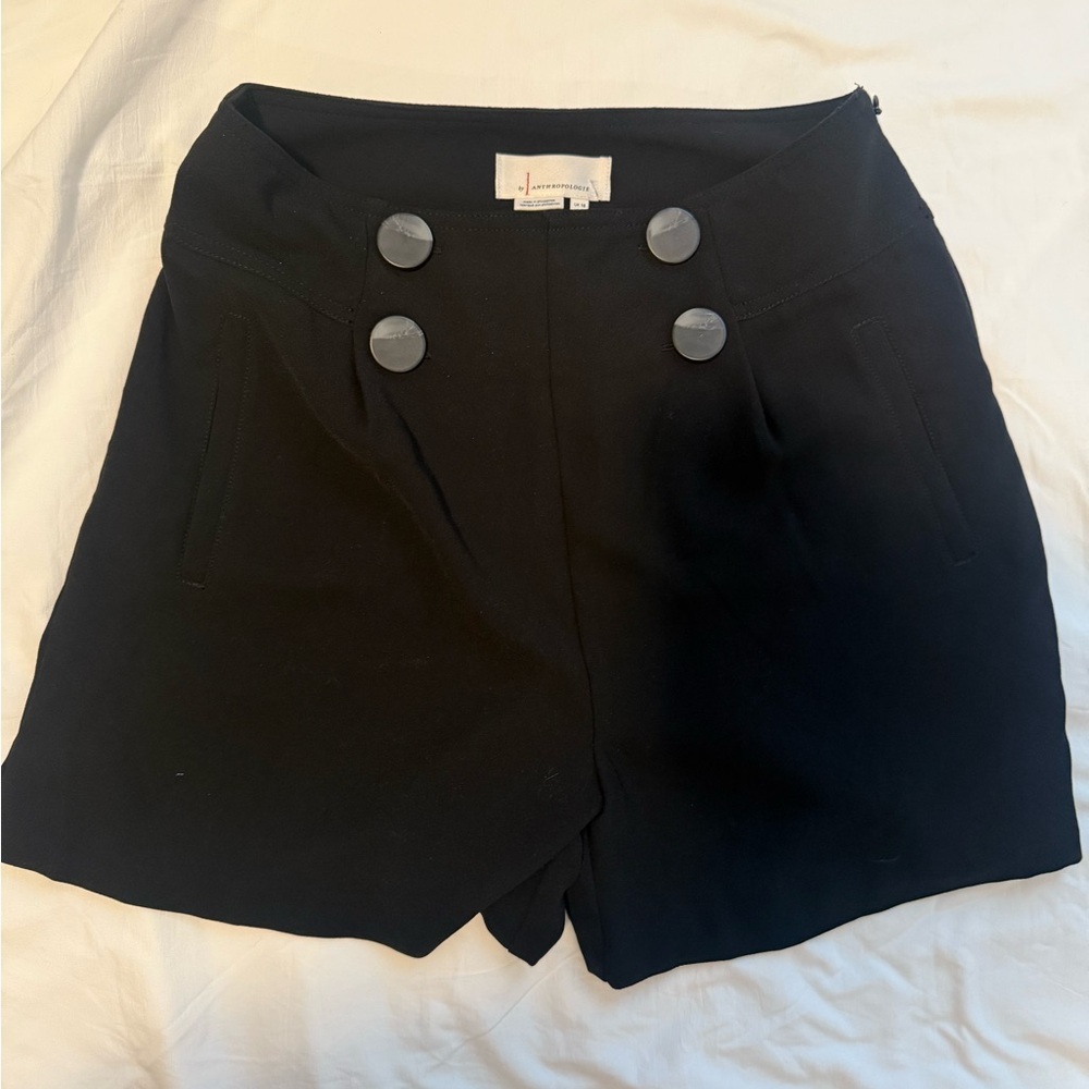 Anthropologie Black High Waist Shorts